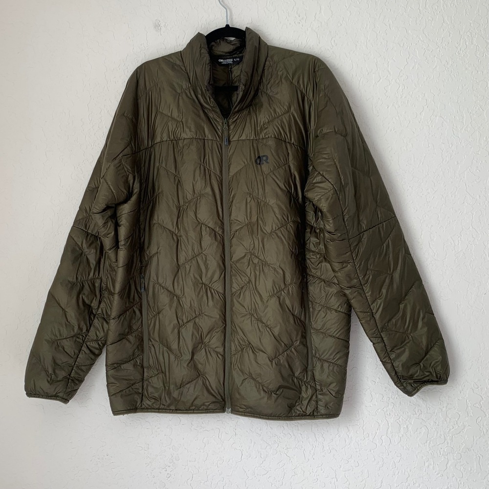 Outdoor Research SuperStrand LT Jacket Mens XL Olive Green Puffer Gorpcore Hike